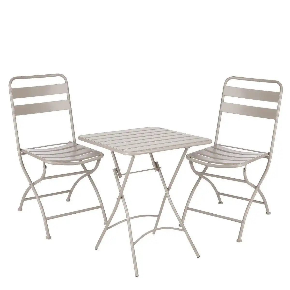 Evita Bistro-Set – 3er-Set – Metall – Braun - HomeDesign Knaus
