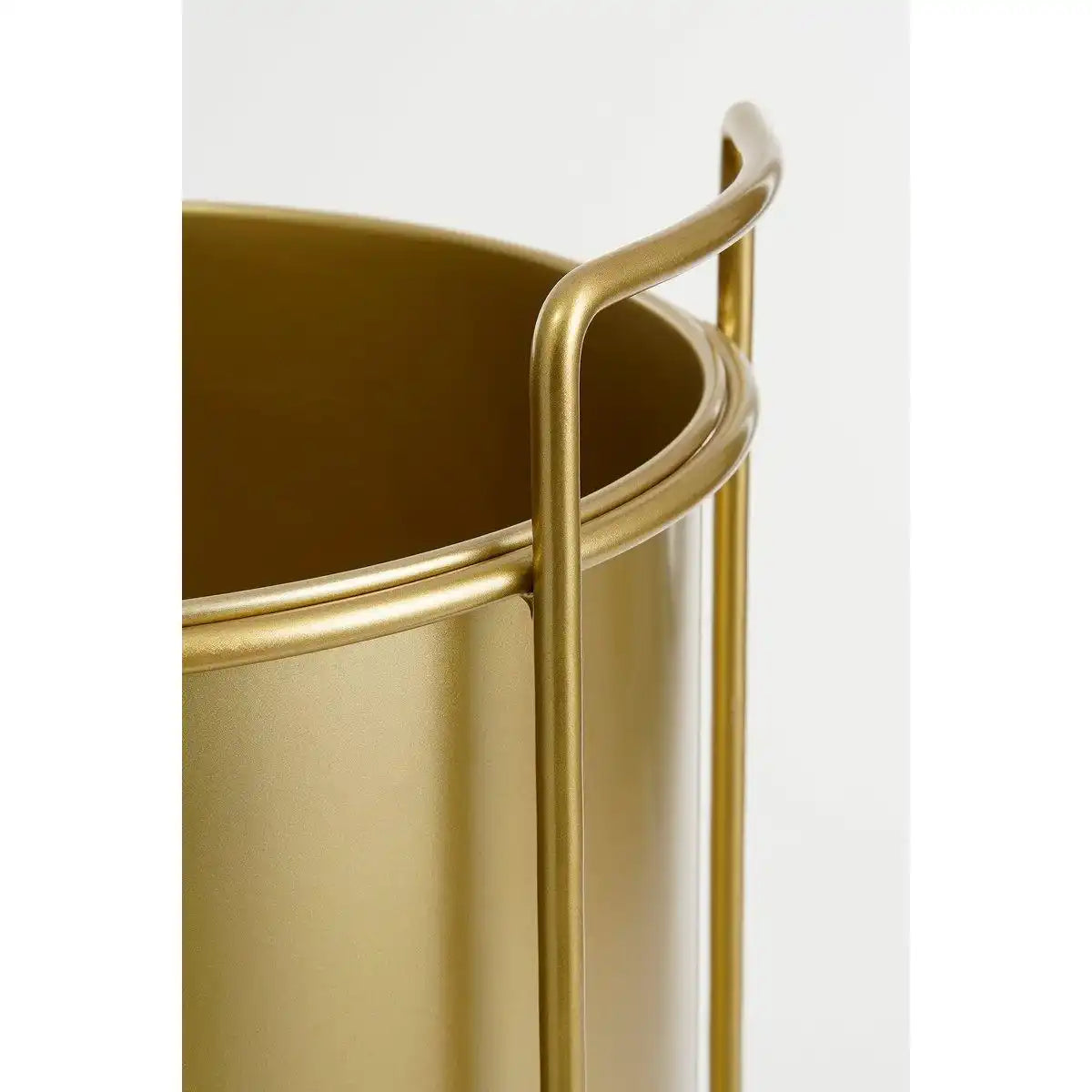 Favani Blumentopf auf Ständer – 3er-Set – H80 x Ø28 cm – Metall – Gold - HomeDesign Knaus
