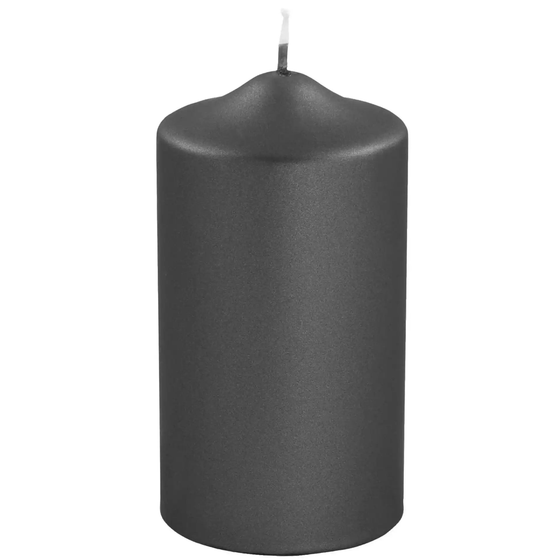 Fink Candle Altarkerze getaucht Stumpenkerze metallic Schwarz 15cm - HomeDesign Knaus