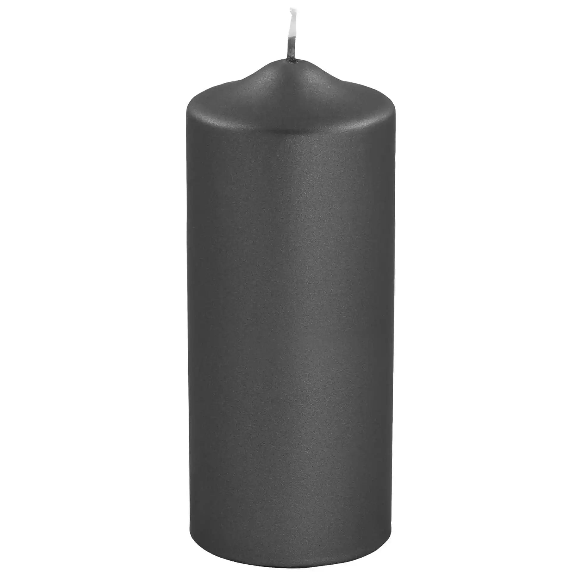 Fink Candle Altarkerze getaucht Stumpenkerze metallic Schwarz 20cm - HomeDesign Knaus