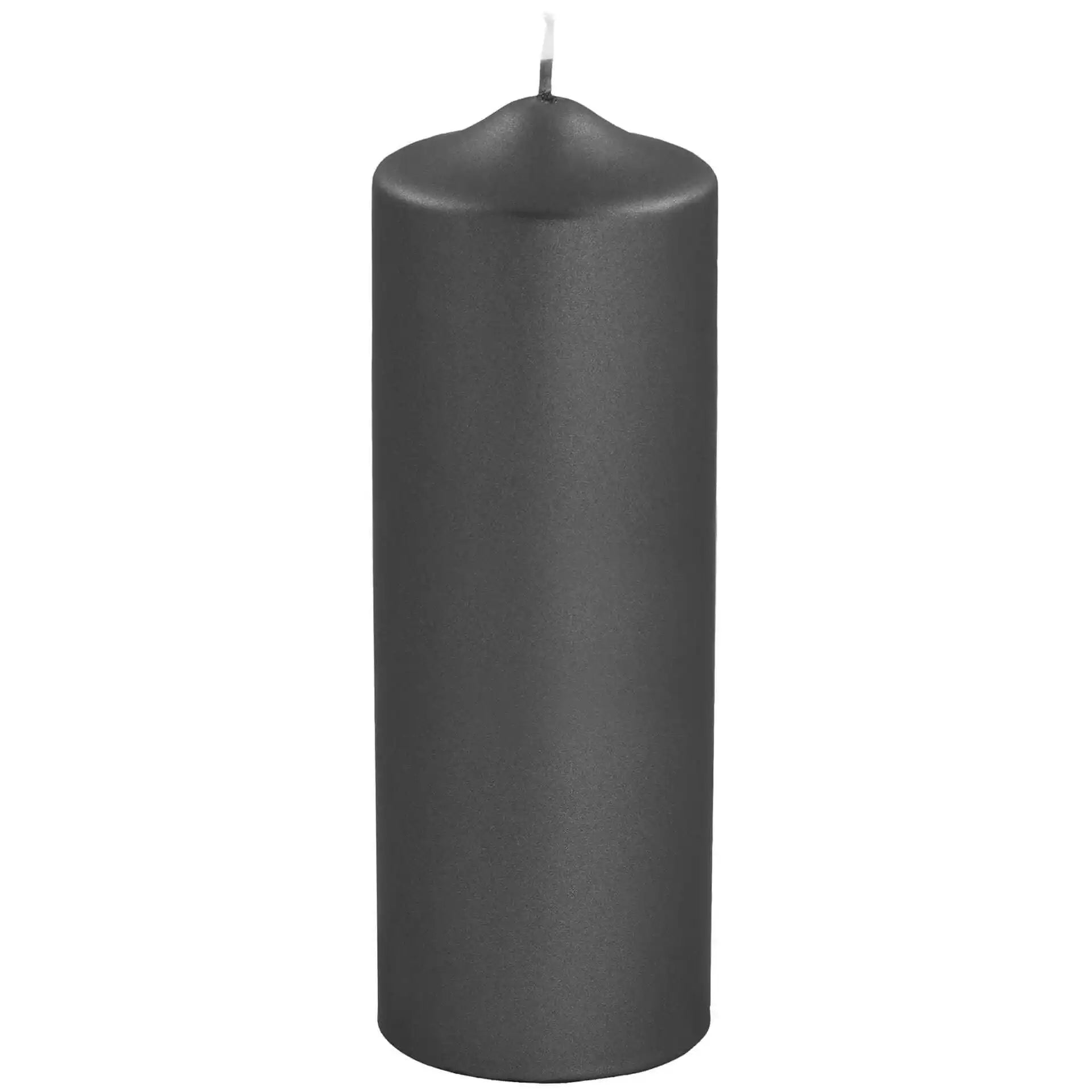 Fink Candle Altarkerze getaucht Stumpenkerze metallic Schwarz 25cm - HomeDesign Knaus