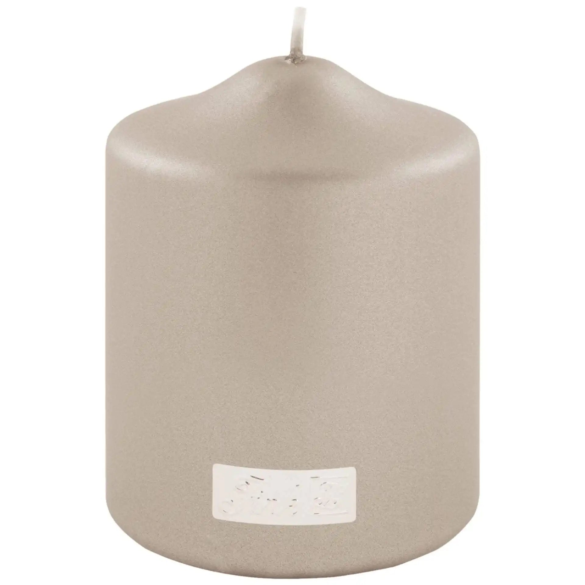 Fink Candle Altarkerze getaucht Stumpenkerze metallic Stein 10cm - HomeDesign Knaus