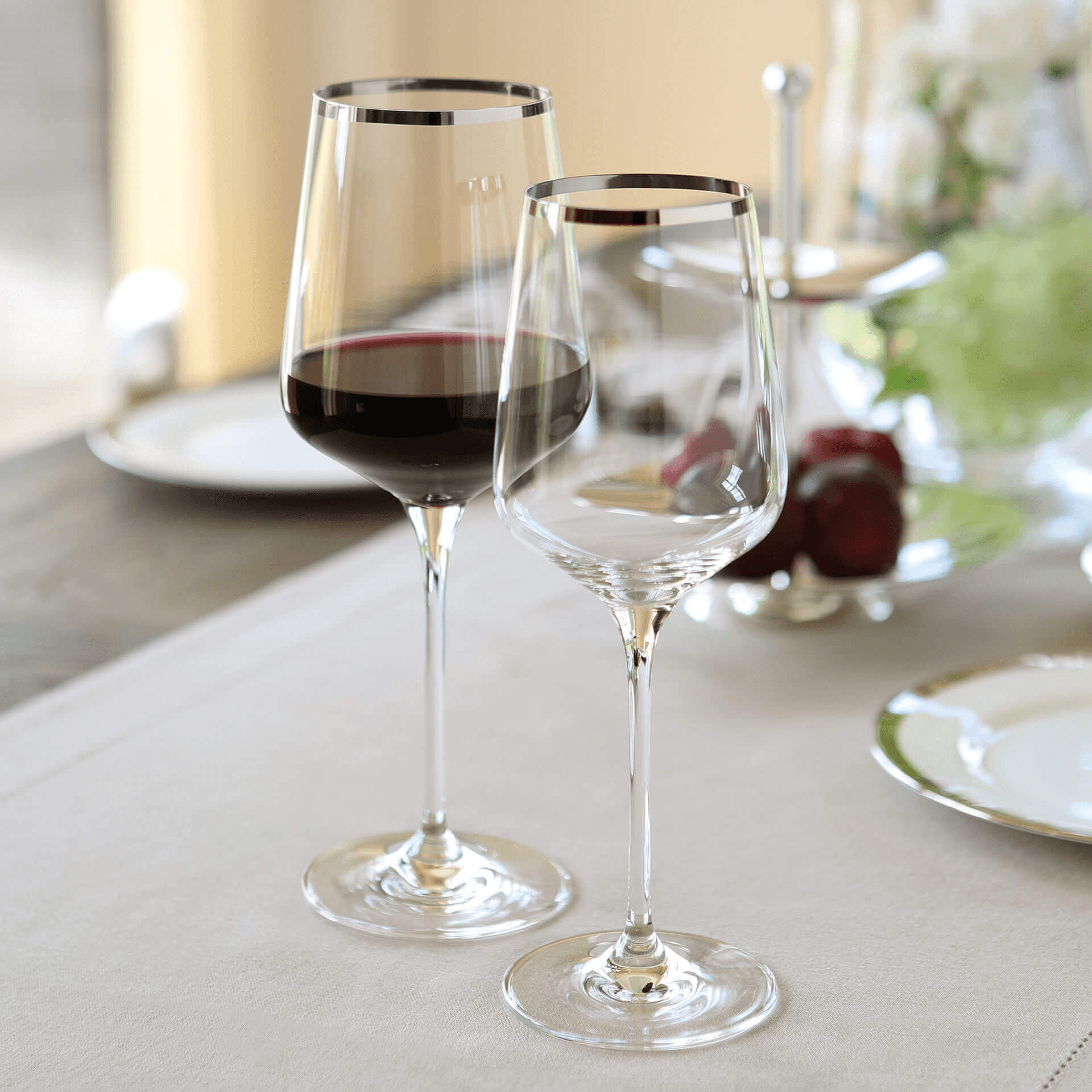 Fink Living PLATINUM Weinglas Rotweinglas mundgeblasen 650 ml - HomeDesign Knaus wir schaffen Inspirationen 