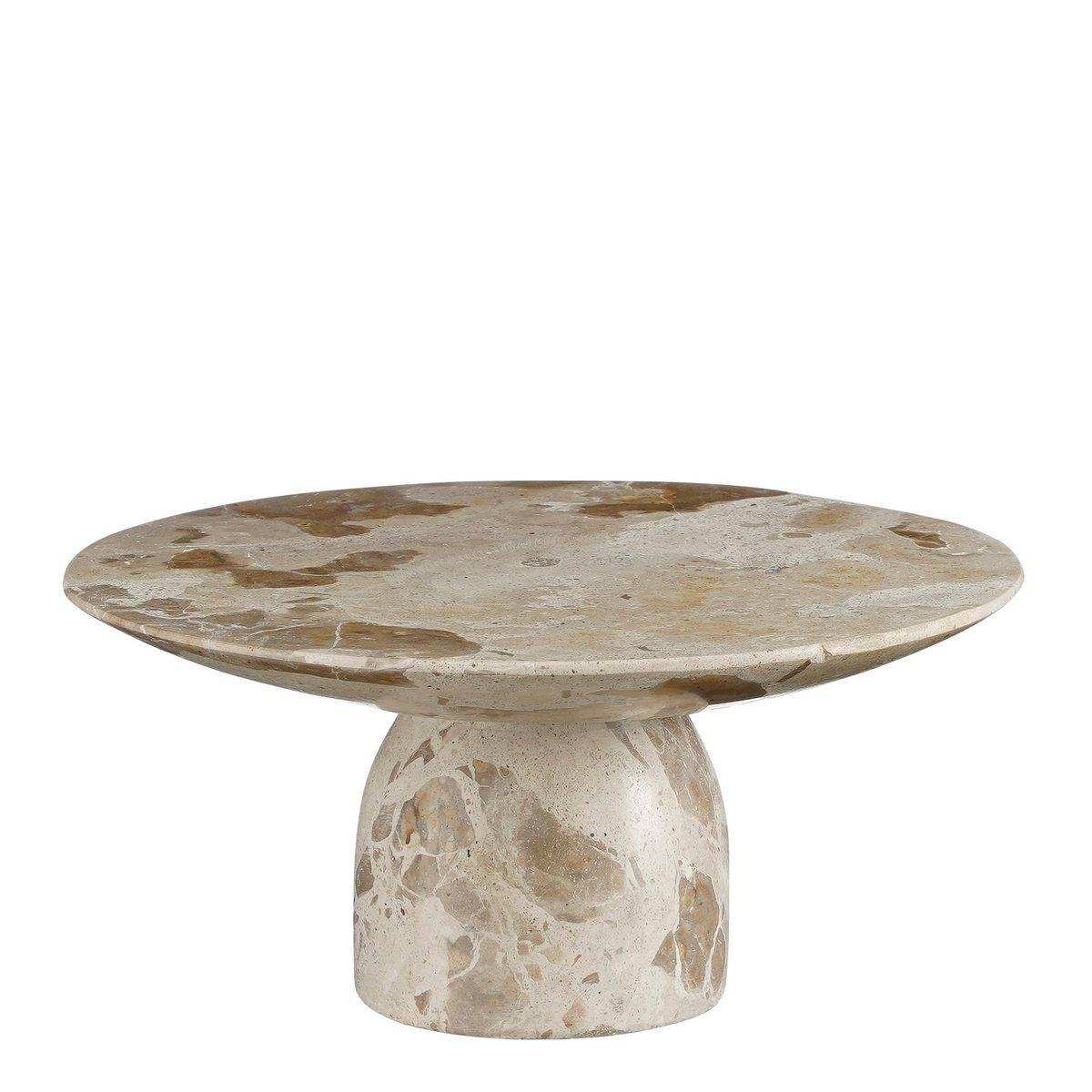 Finnos Kuchenteller – H11 x Ø25 cm – Marmor – Beige - HomeDesign Knaus