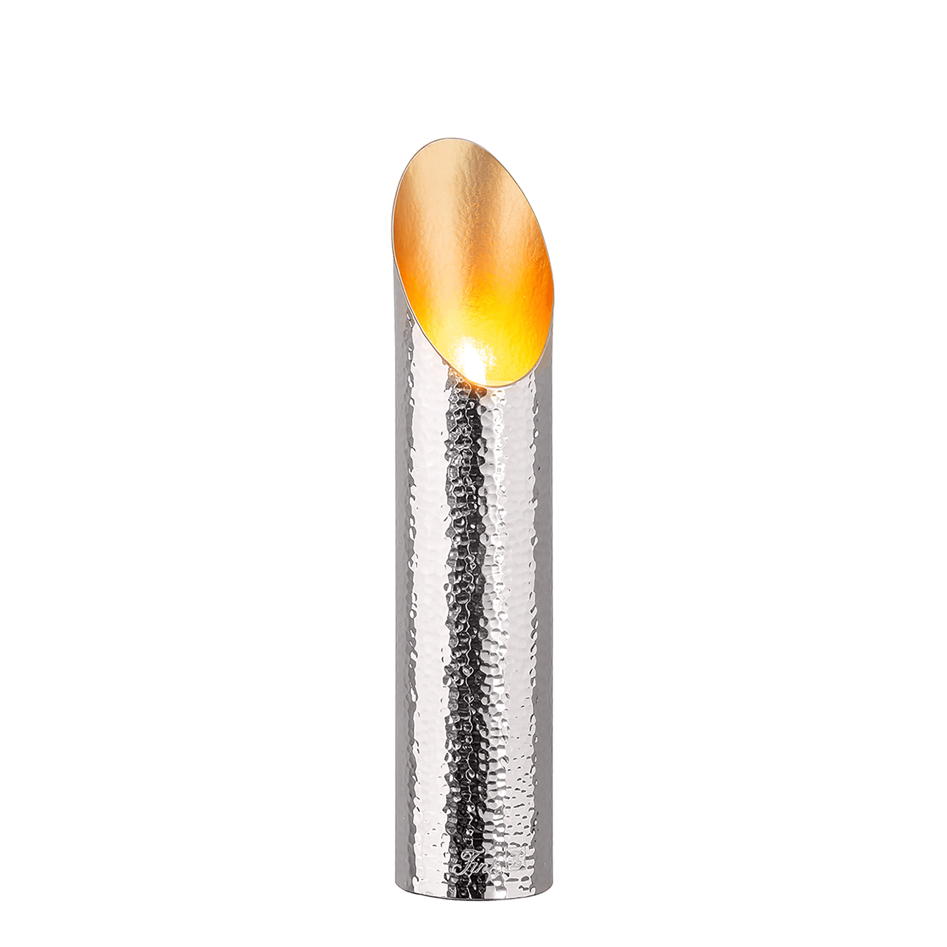 Firat Kerzenständer Aluminium Handarbeit vernickelt gehämmert - HomeDesign Knaus