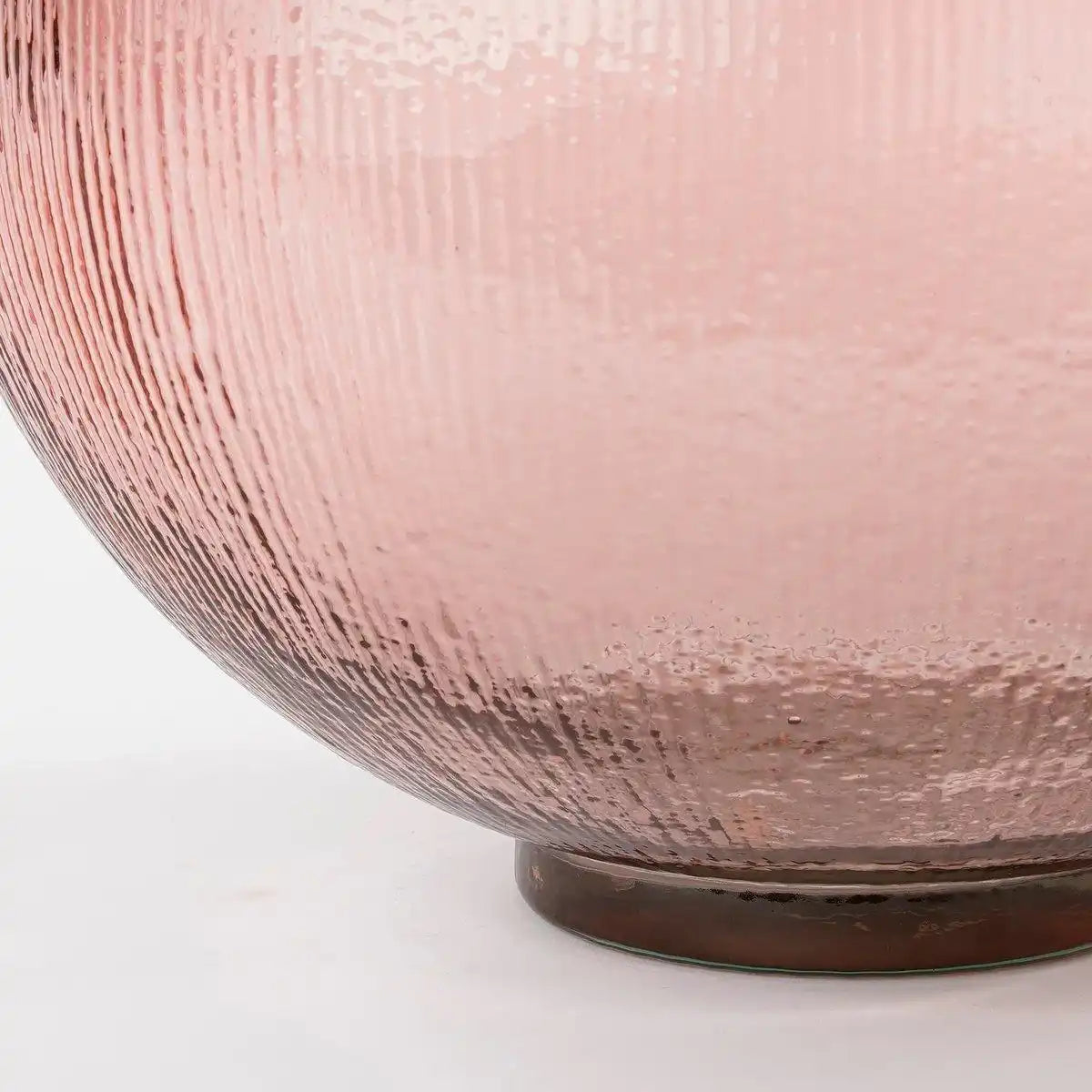 Firenza Flaschenvase – H42 x Ø34 cm – Recyceltes Glas – Hellrosa - HomeDesign Knaus
