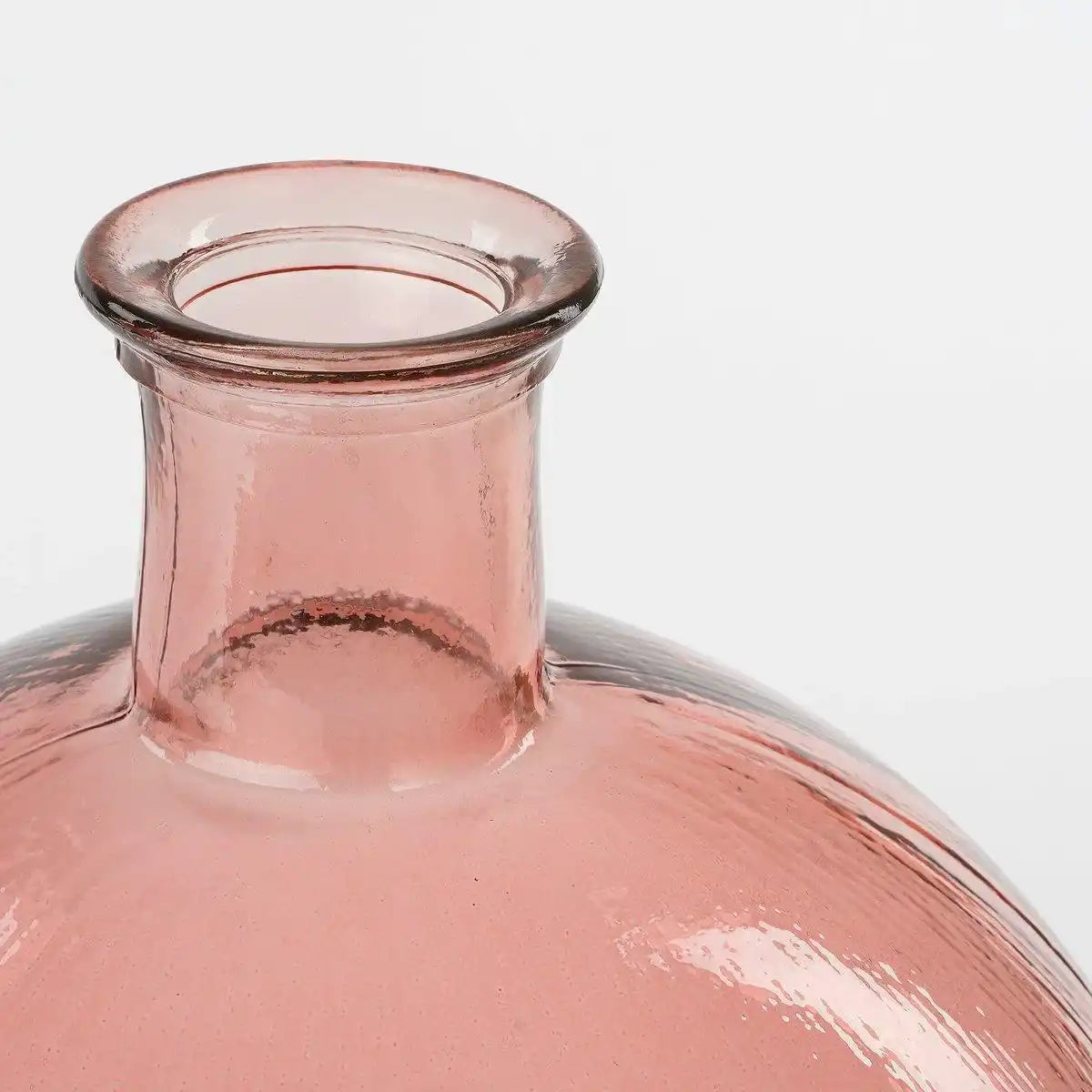Firenza Flaschenvase – H42 x Ø34 cm – Recyceltes Glas – Hellrosa - HomeDesign Knaus
