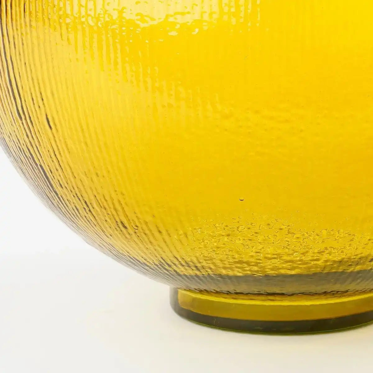 Firenza Flaschenvase – H42 x Ø34 cm – Recyclingglas – Ocker - HomeDesign Knaus