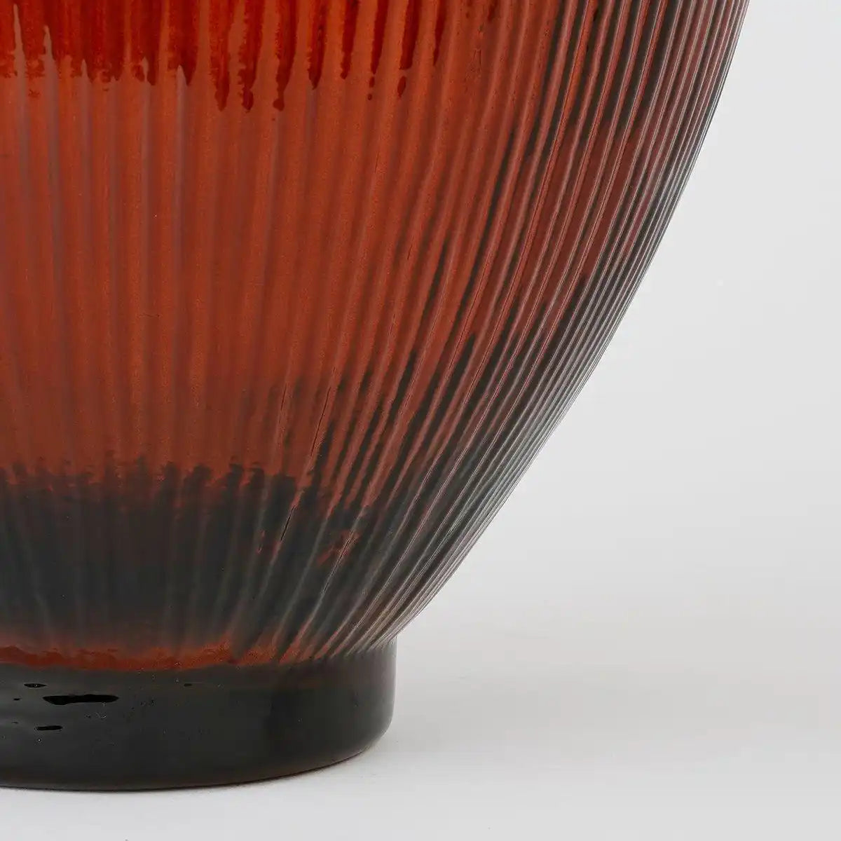Firenza Flaschenvase – H59 x Ø29 cm – Recyceltes Glas – Dunkelbraun - HomeDesign Knaus