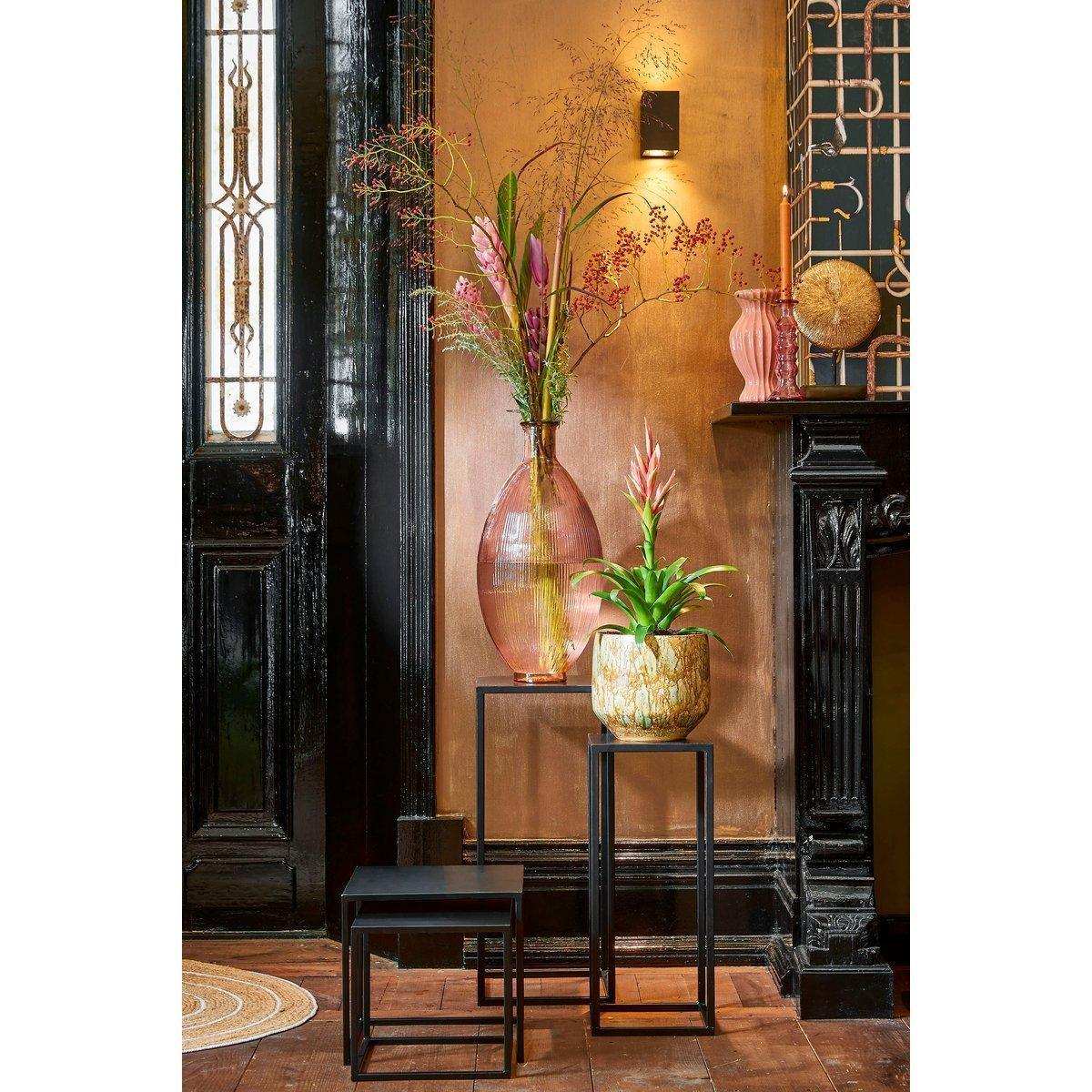 Firenza Flaschenvase – H59 x Ø29 cm – Recyceltes Glas – Hellrosa - HomeDesign Knaus