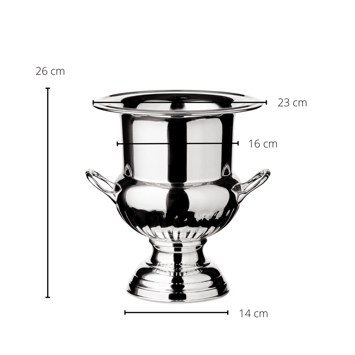 EDZARD Flaschenkühler Queen Anne, mit Griffen, schwerversilbert, Höhe 26 cm, Durchmesser 23 cm - HomeDesign Knaus