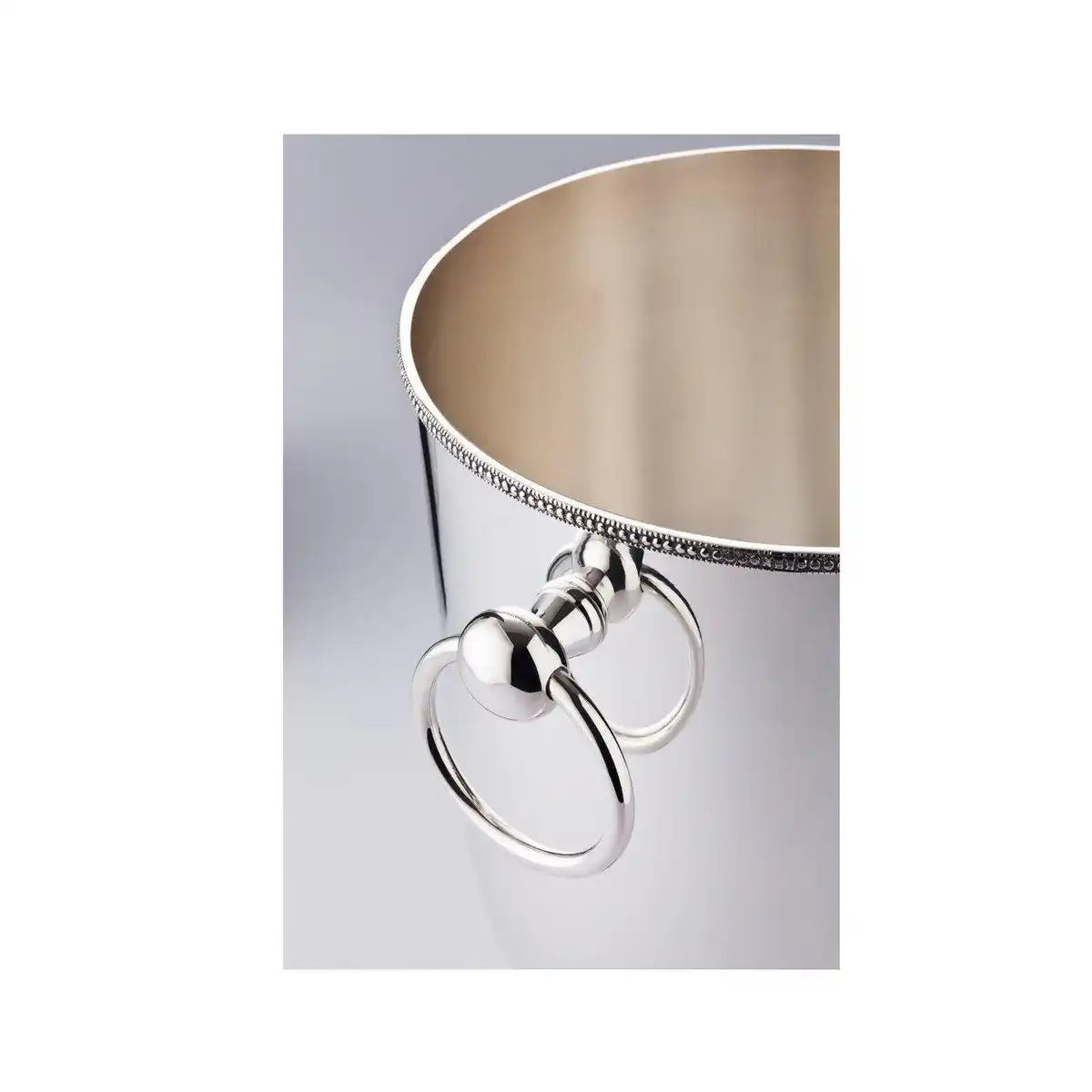 Flaschenkühler Weinkühler Perla mit Griffen schwerversilbert 22cm - HomeDesign Knaus