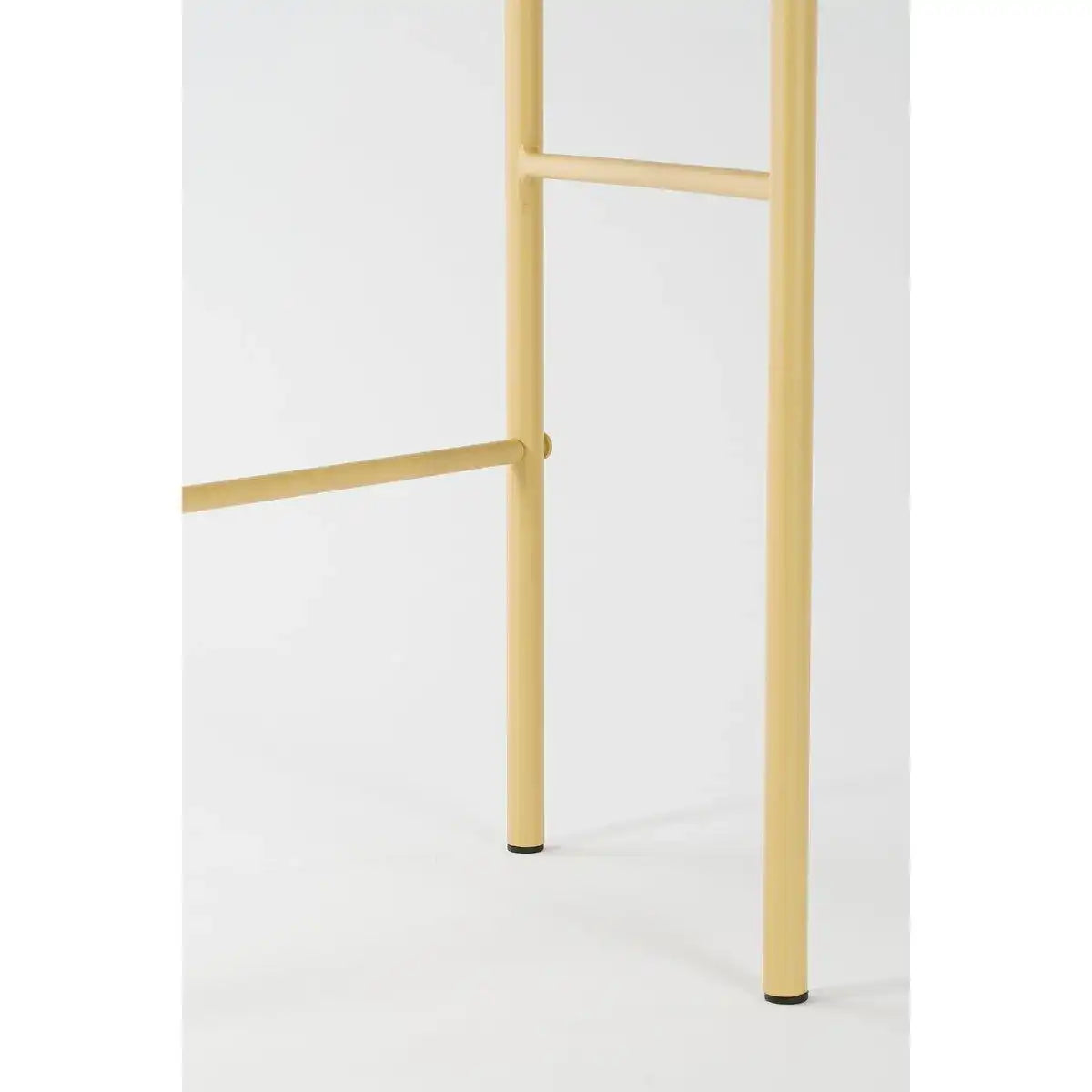 Fonda Beistelltisch – L56 x B37,5 x H48 cm – Metall – Hellgelb - HomeDesign Knaus