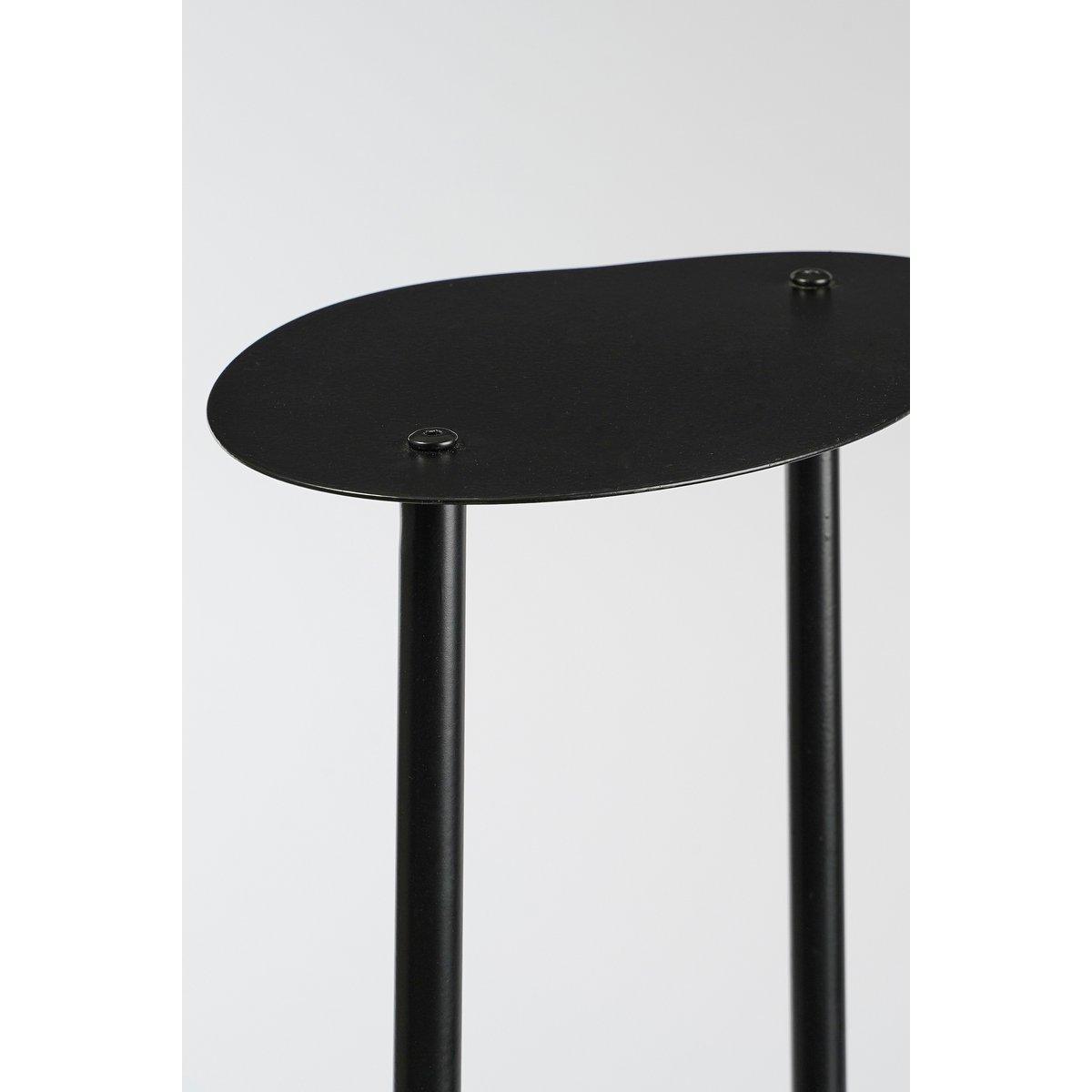 Fonda Pflanzentisch – L47,5 x B27 x H100 cm – Metall – Schwarz - HomeDesign Knaus