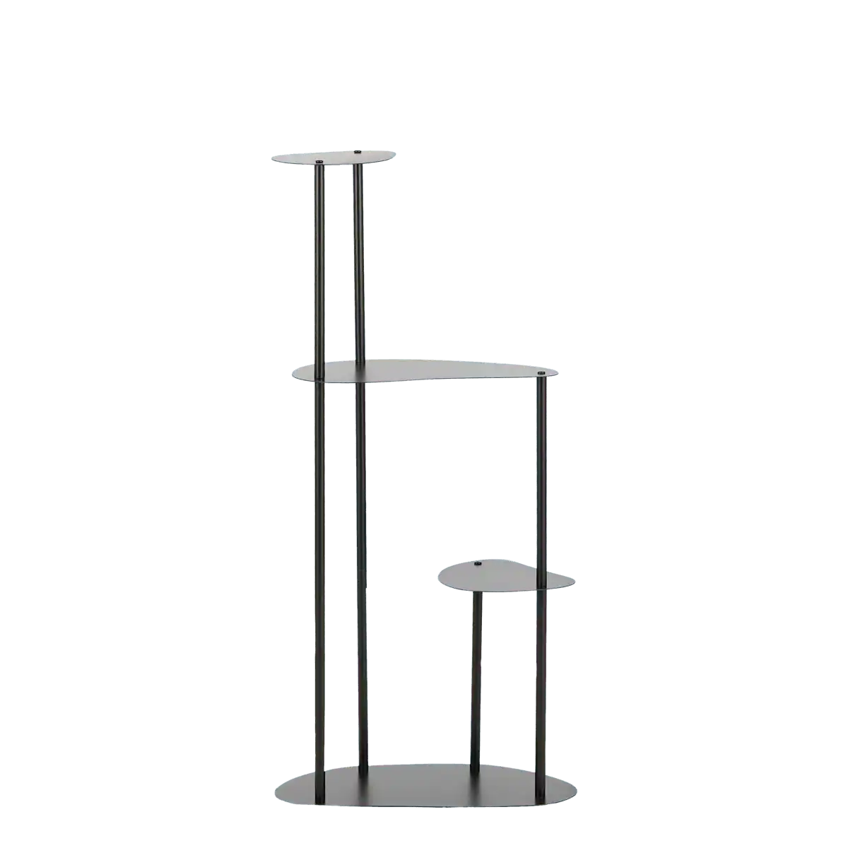 Fonda Pflanzentisch – L47,5 x B27 x H100 cm – Metall – Schwarz - HomeDesign Knaus