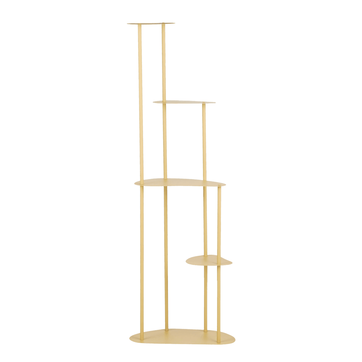 Fonda Pflanzentisch – L47,5 x B27 x H140 cm – Metall – Hellgelb - HomeDesign Knaus