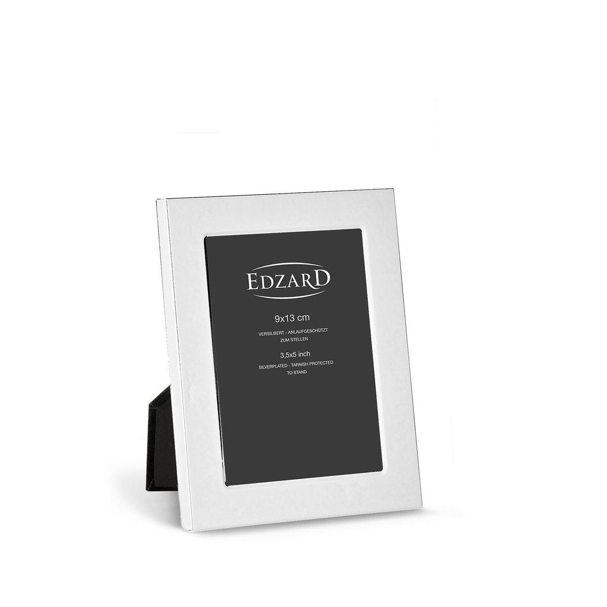 EDZARD Fotorahmen Bilderrahmen Altamura für Foto 9x13 cm, edel versilbert, anlaufgeschützt - HomeDesign Knaus
