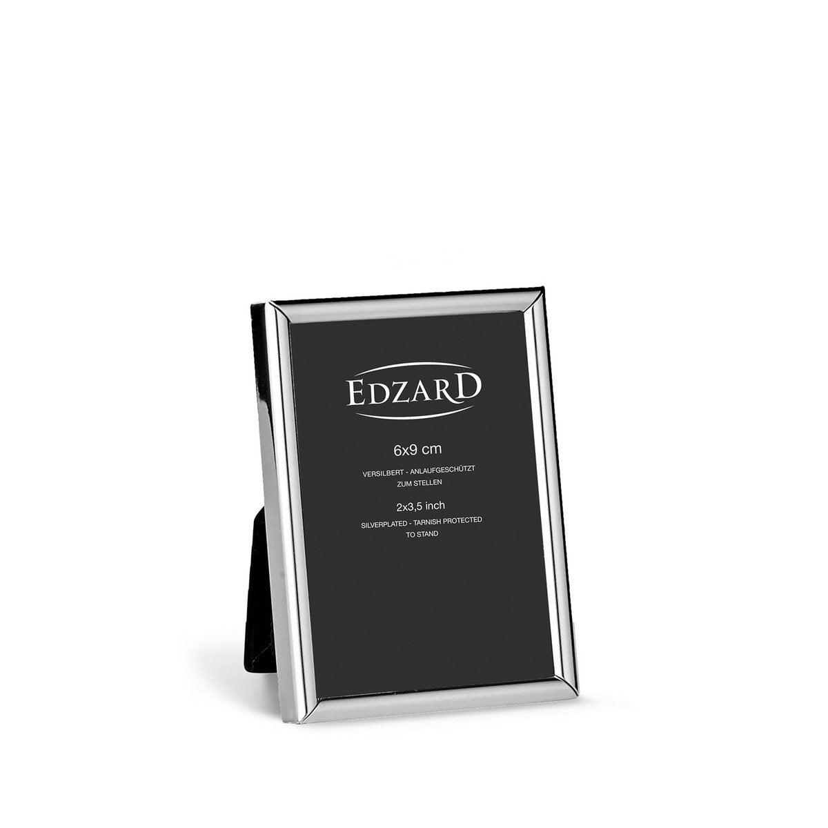 EDZARD Fotorahmen Bilderrahmen Genua für Foto 6 x 9 cm, edel versilbert, anlaufgeschützt - HomeDesign Knaus
