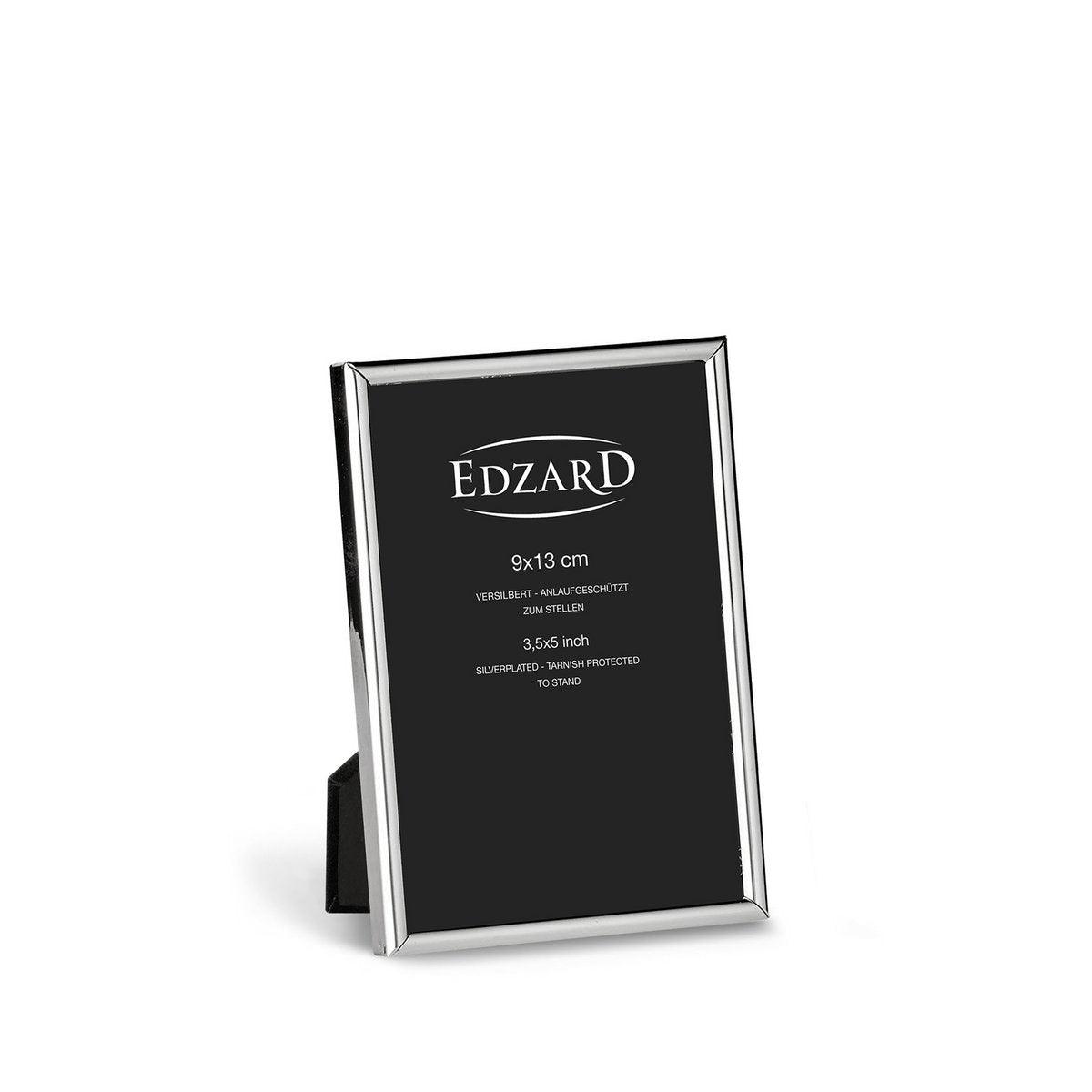 EDZARD Fotorahmen Bilderrahmen Genua für Foto 9 x 13 cm, edel versilbert, anlaufgeschützt - HomeDesign Knaus