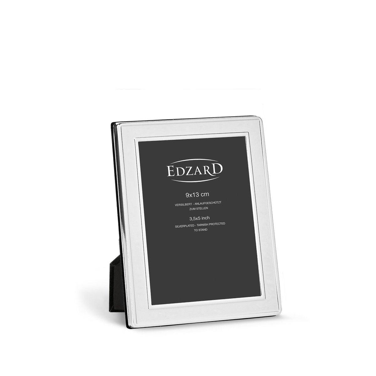 EDZARD Fotorahmen Bilderrahmen Nardo für Foto 9 x 13 cm, edel versilbert, anlaufgeschützt - HomeDesign Knaus