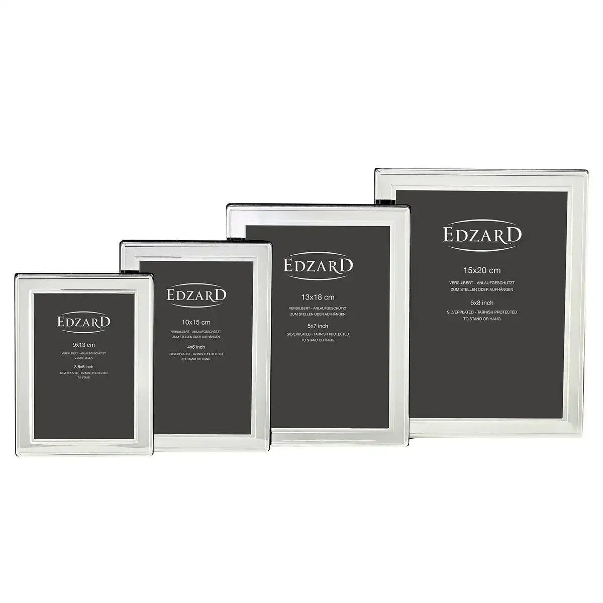 Fotorahmen Bilderrahmen Nardo 9 x 13 cm edel versilbert - HomeDesign Knaus