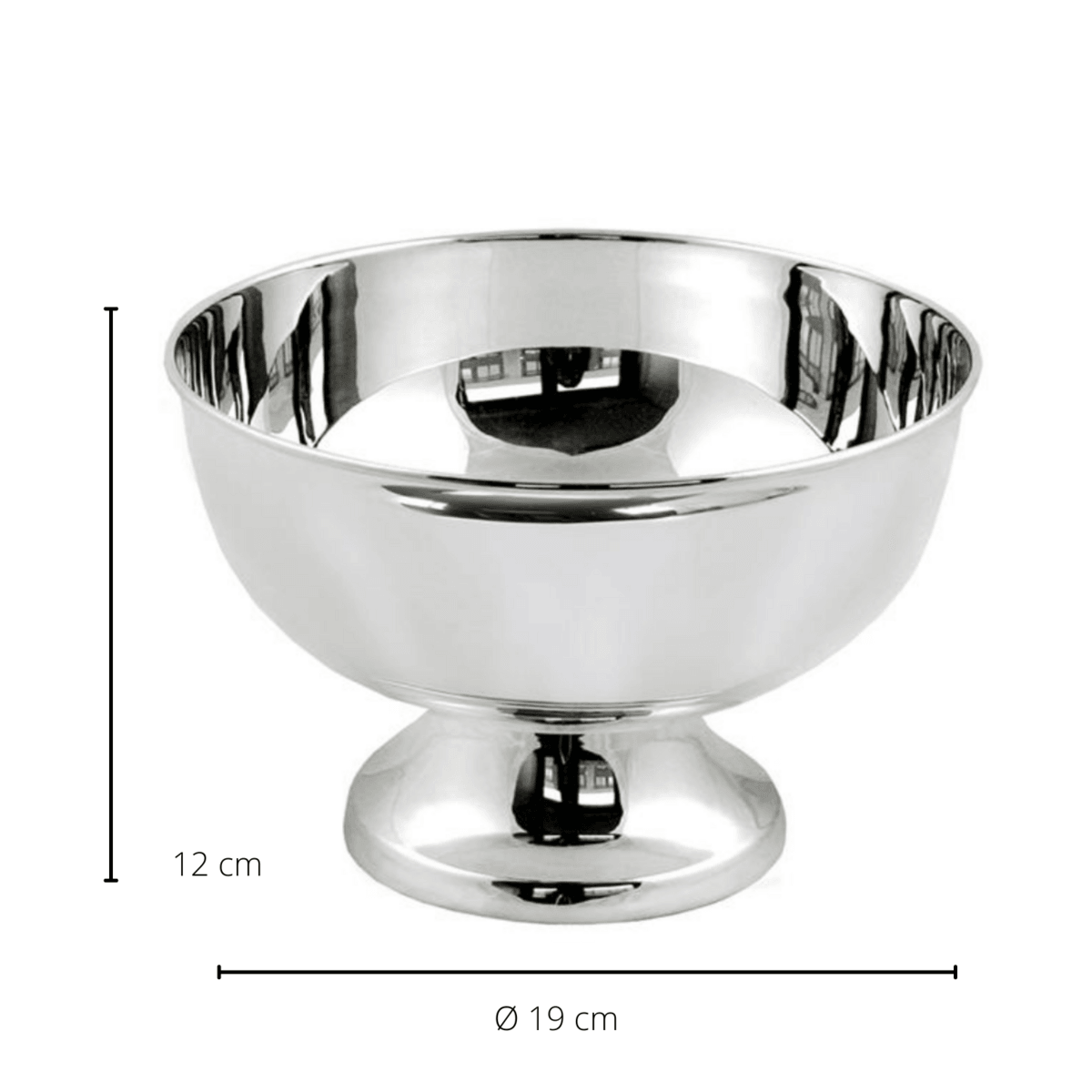 EDZARD Fußschale Schale Dekoschale Palma, schwerversilbert, Durchmesser 19 cm - HomeDesign Knaus