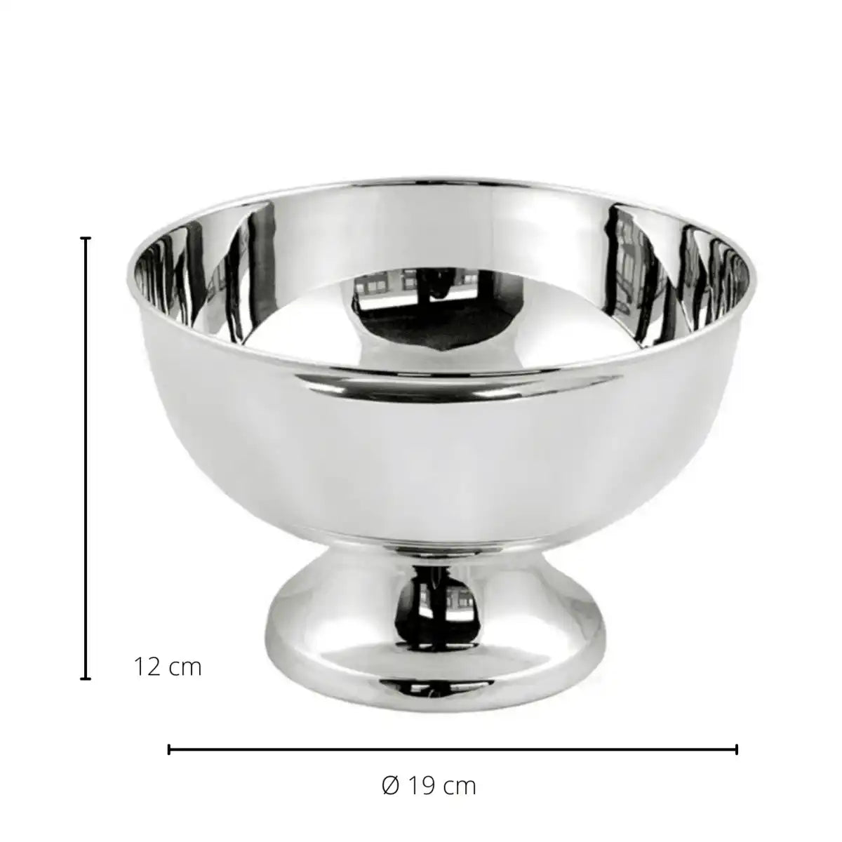 Fußschale Schale Dekoschale Palma schwerversilbert - HomeDesign Knaus