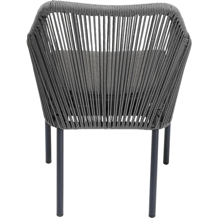 Kare Stuhl mit Armlehne  Gartenstuhl Gartenstuhl Wave Grey - HomeDesign Knaus wir schaffen Inspirationen 