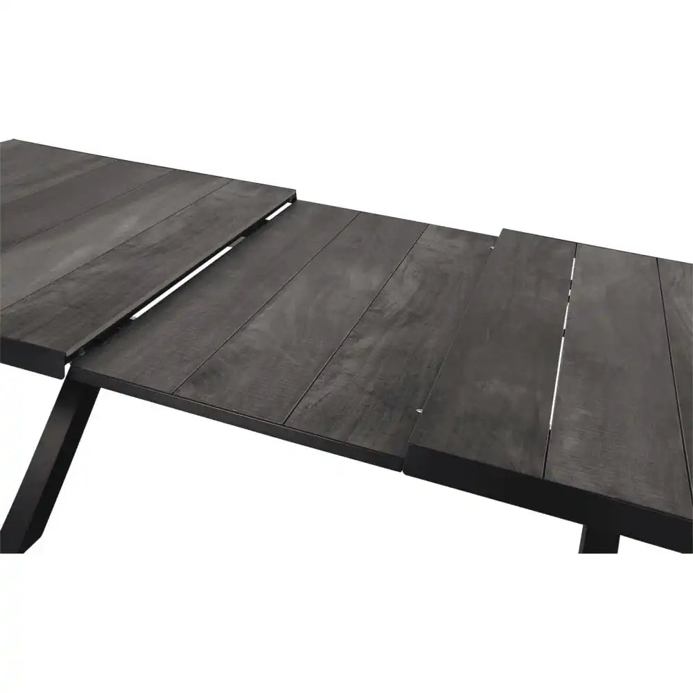 Gartentisch Ausziehtisch Esstisch Castilla Negro 204/264x102 - HomeDesign Knaus