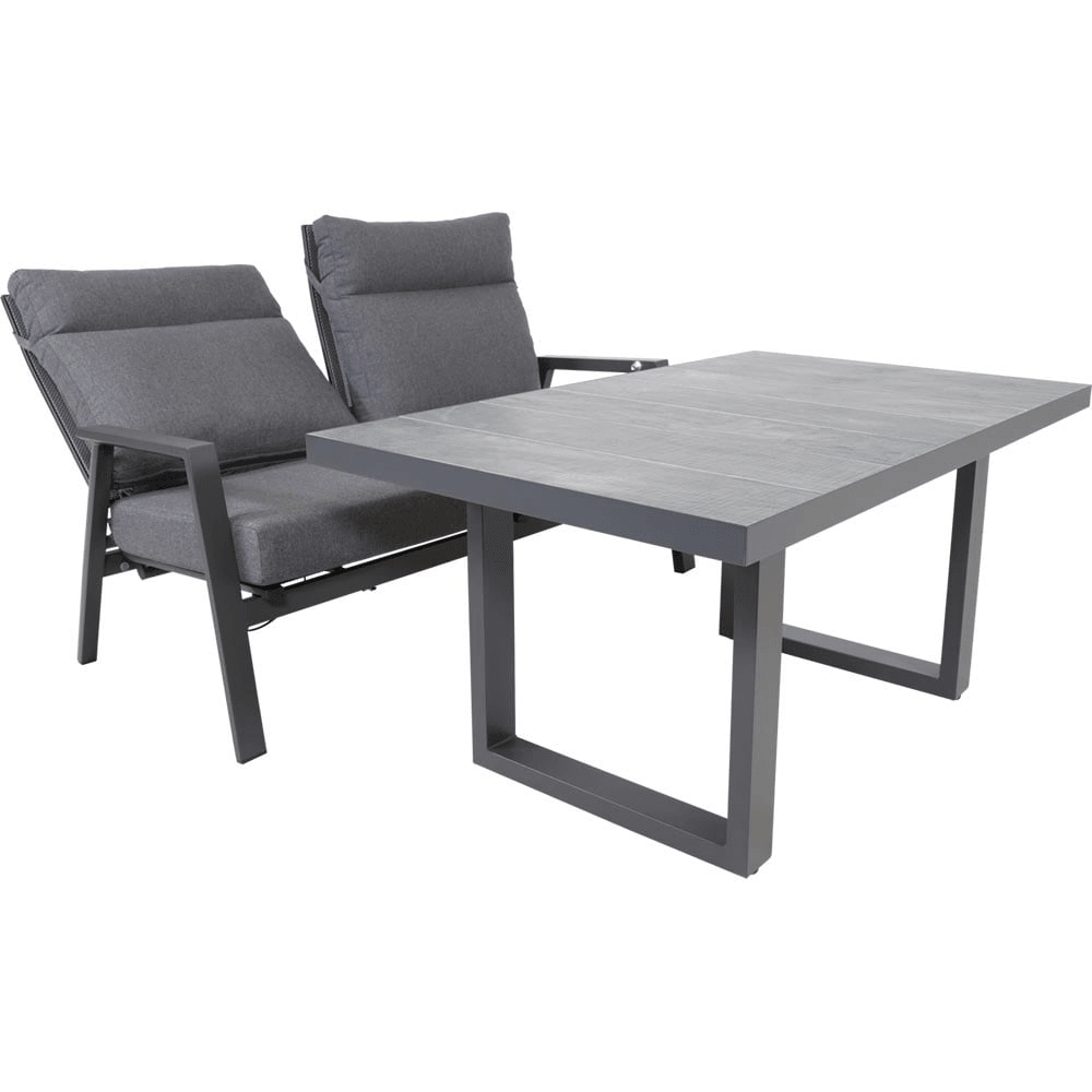 Designer Gartentisch Esstisch Lounge Tisch hoch Prato Negro 140x85cm - HomeDesign Knaus
