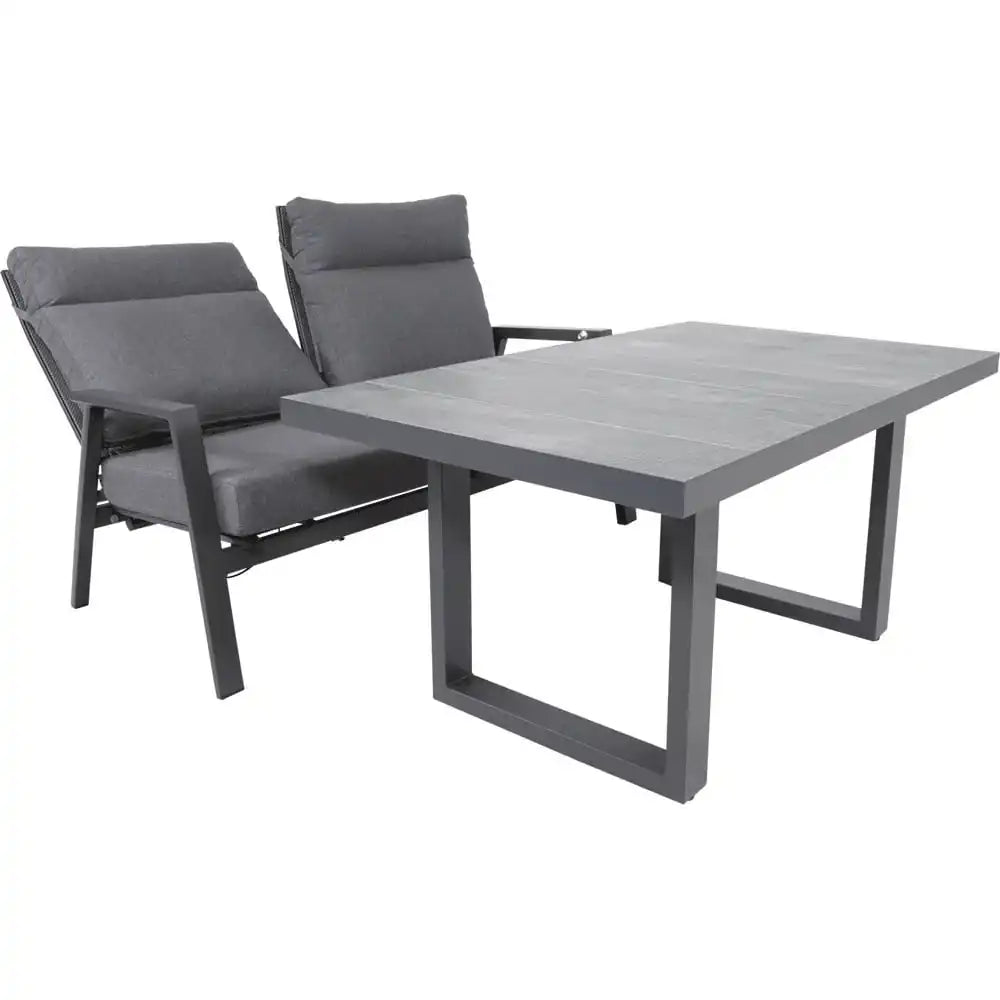 Gartentisch Esstisch Lounge Prato Negro 140x85x67cm - HomeDesign Knaus