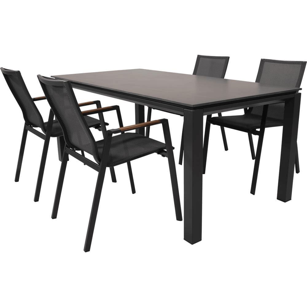 Designer Gartentisch Esstisch Tisch Monaco Negro 180x90cm - HomeDesign Knaus