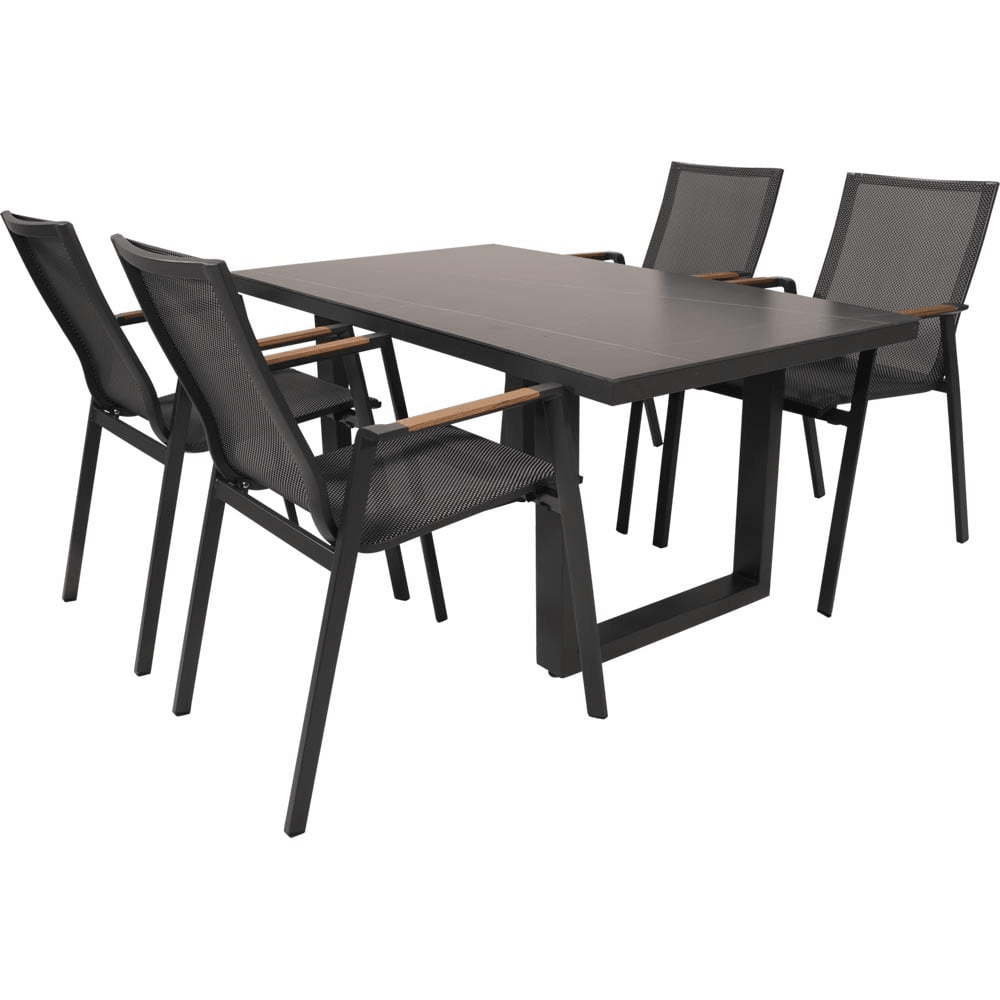 Designer Gartentisch Lounge Tisch hoch Monaco Negro 140x80cm - HomeDesign Knaus