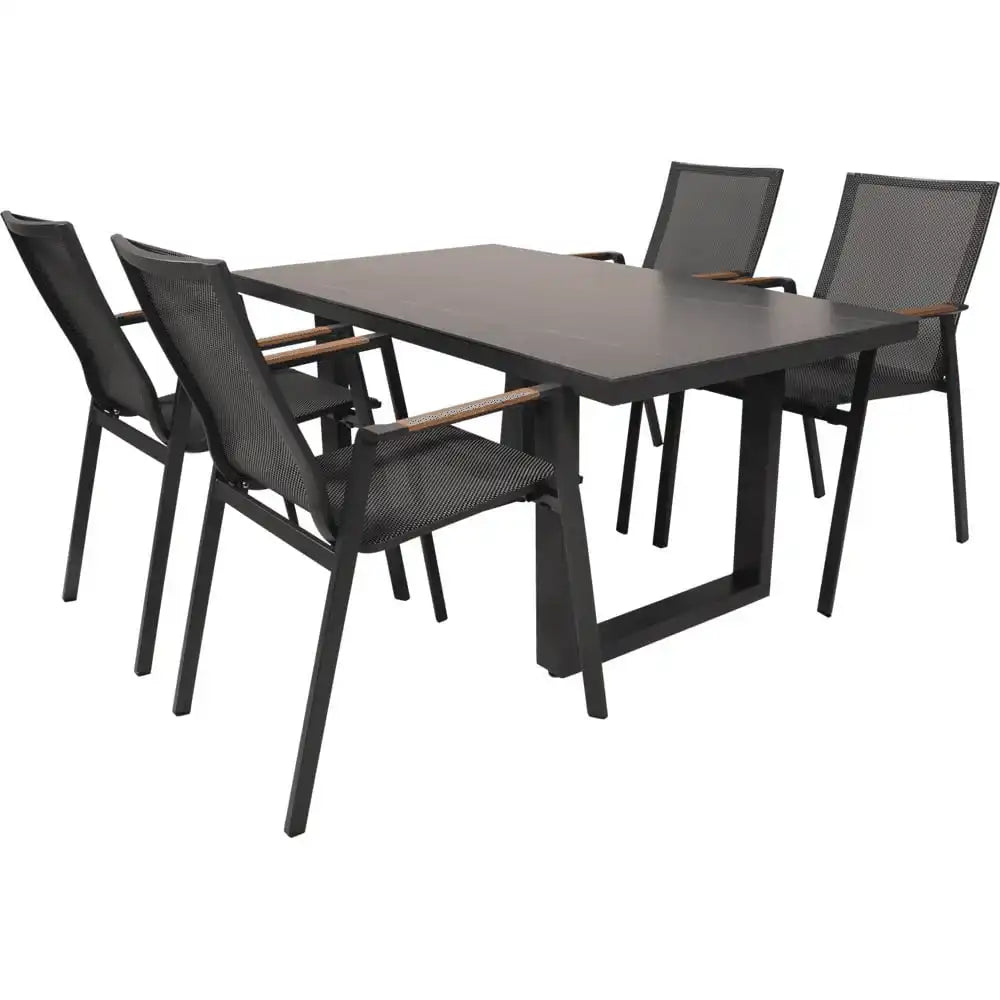 Gartentisch Lounge Tisch Monaco Negro 140x80x67cm - HomeDesign Knaus