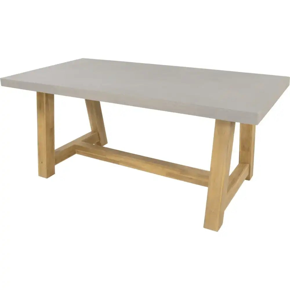 Gartentisch Teakholz Esstisch Judy Betonoptik 180x90 - HomeDesign Knaus