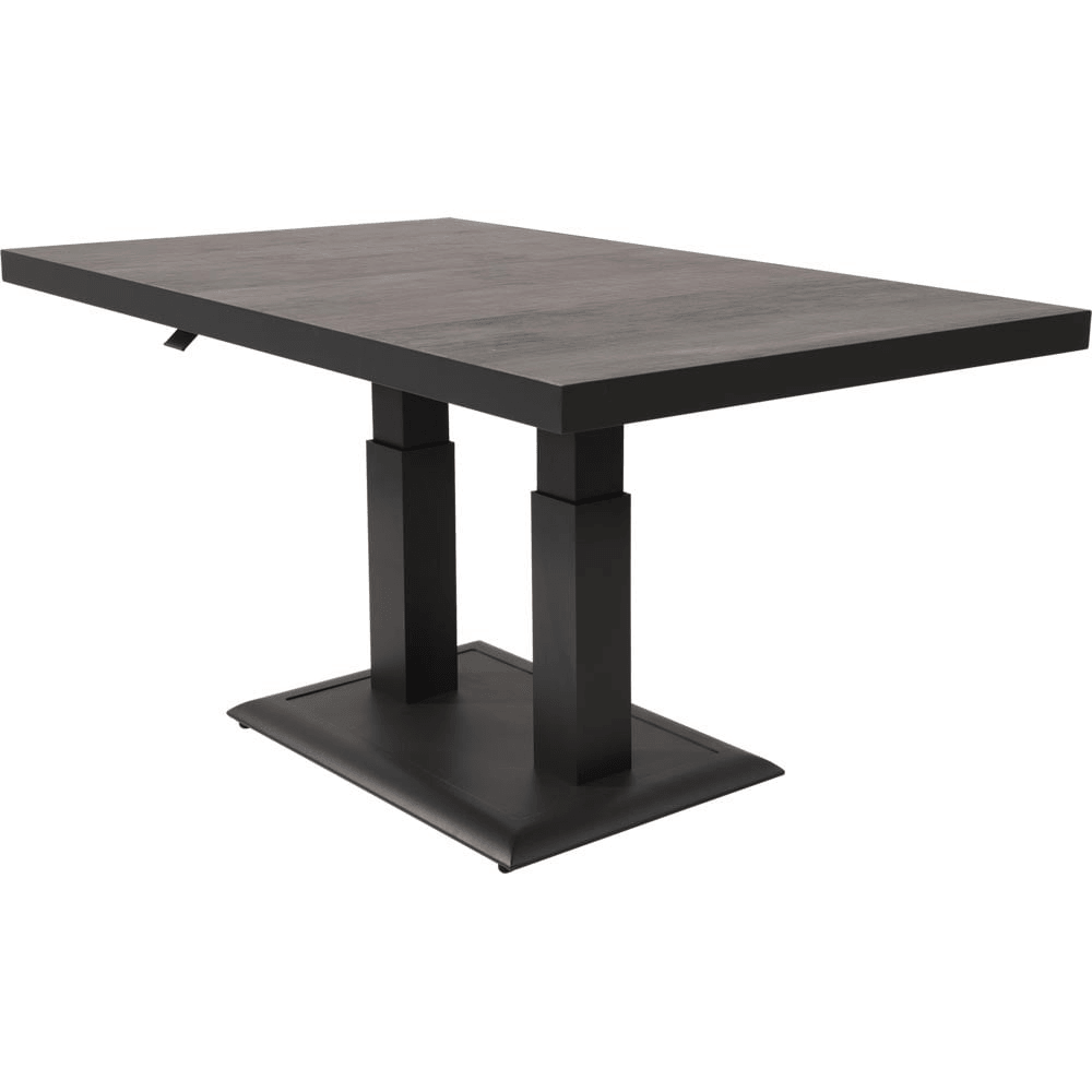 Designer Gartentisch Esstisch Loungetisch verstellbar Prato 2.0 Negro 140x85cm - HomeDesign Knaus