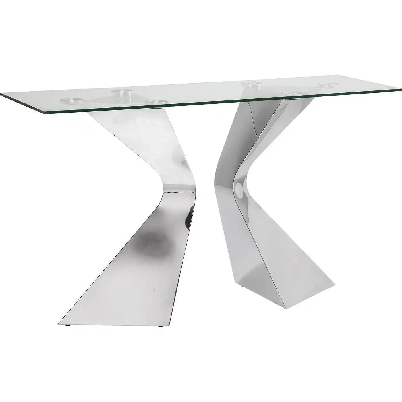 Gloria Konsole Sicherheitsglas Konsolen-Tisch Deko Chrom Sicherheitsglas - HomeDesign Knaus