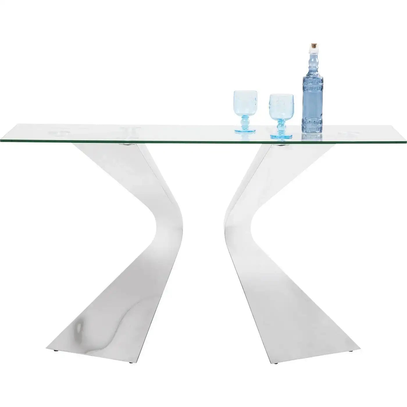 Gloria Konsole Sicherheitsglas Konsolen-Tisch Deko Chrom Sicherheitsglas - HomeDesign Knaus