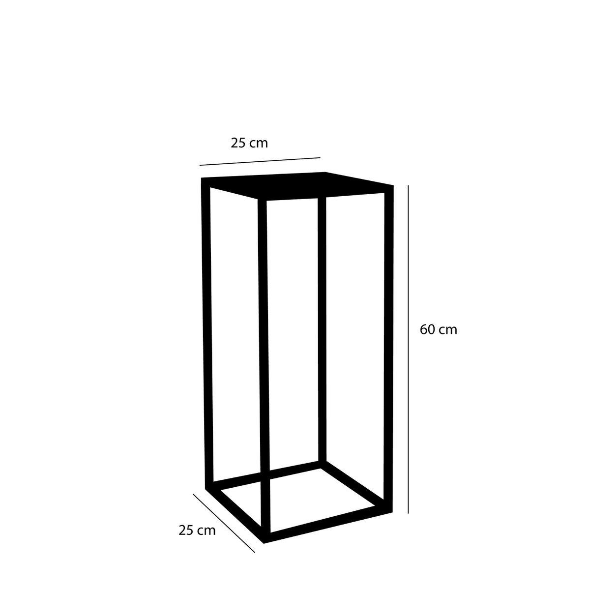 Goa Beistelltisch – 2er-Set – L30 x B30 x H70 cm – Metall – Schwarz - HomeDesign Knaus