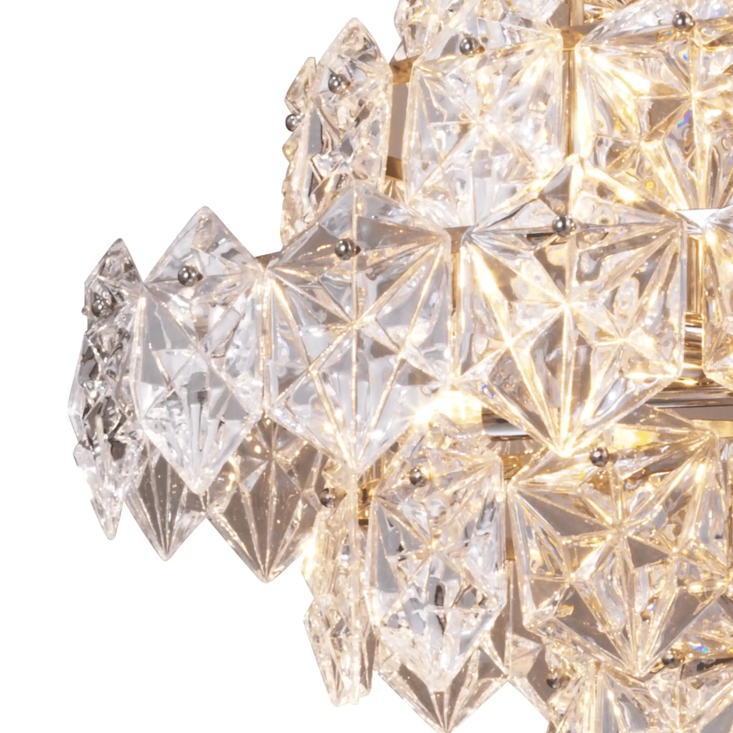 Hermitage Glamourösen Kronleuchter Hängeleuchte Klarglas Nickel Handarbeit - HomeDesign Knaus