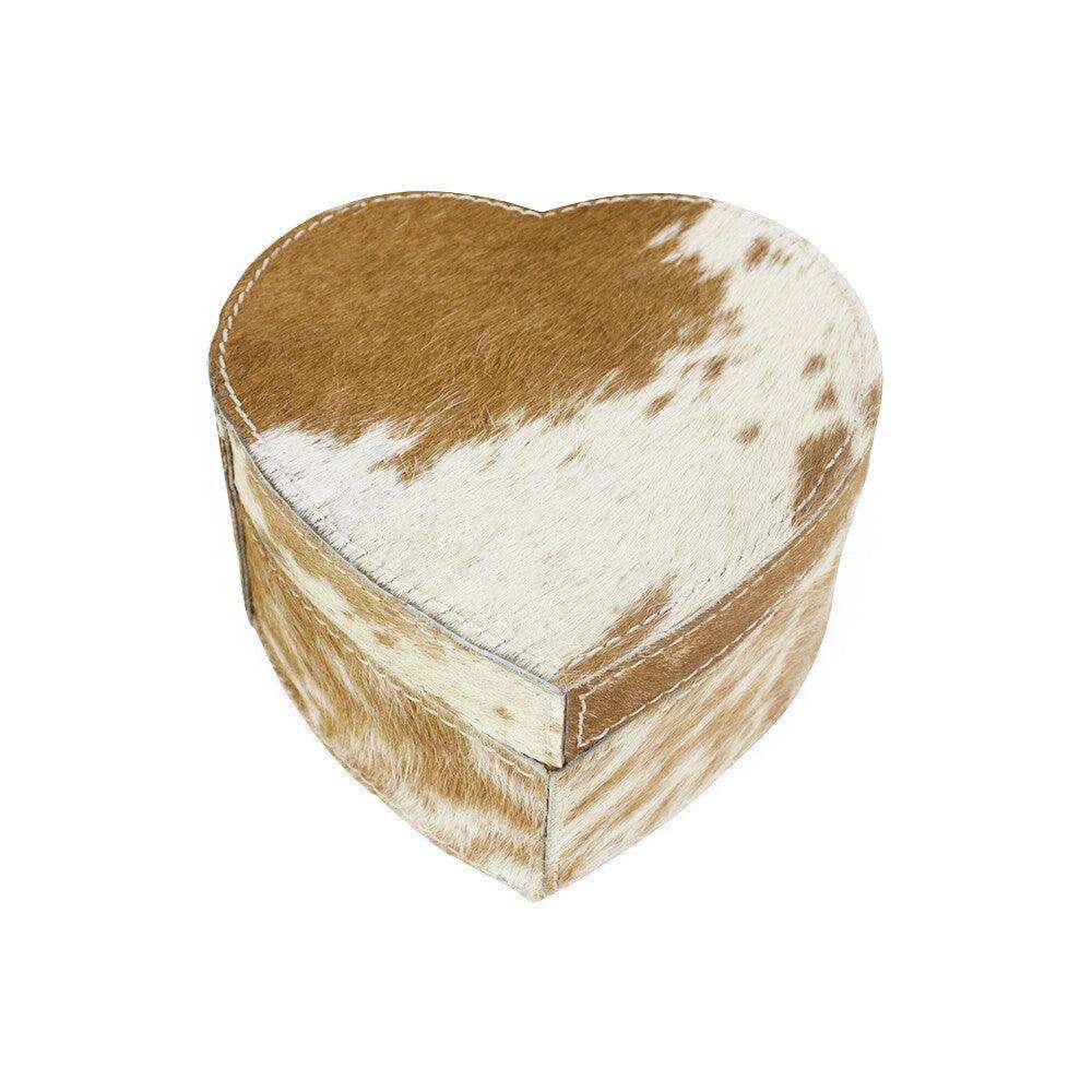 Herz Aufbewahrungsbox Schmuck Kuhleder Goldschmuck Schmuckkasten - HomeDesign Knaus