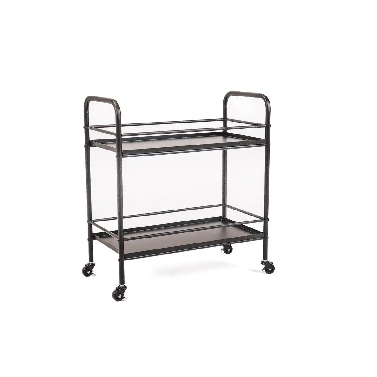 Housevitamin Servierwagen aus Metall – Schwarz – 60 x 30 x 66,5 cm - HomeDesign Knaus