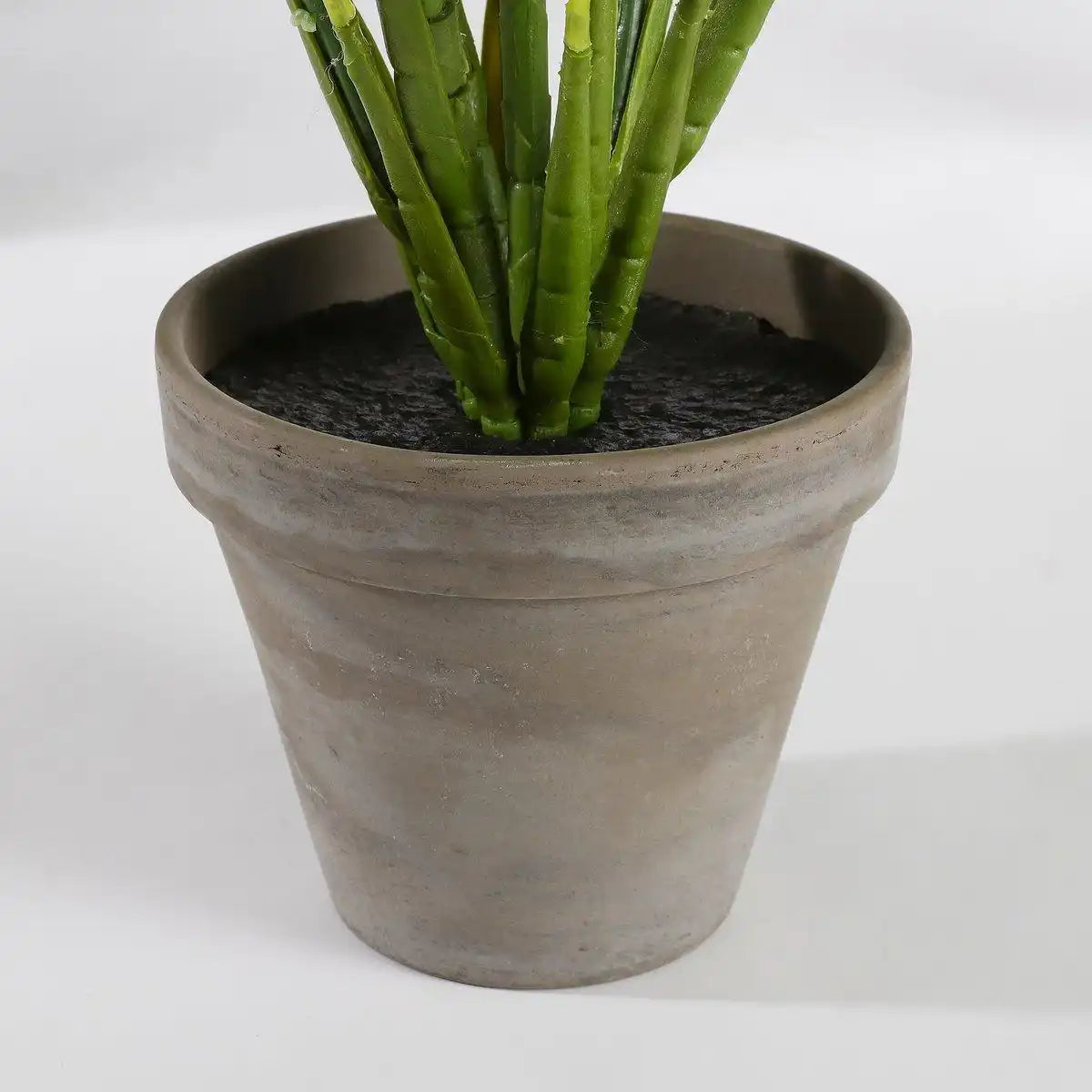 Immergrüne Kunstpflanze im Blumentopf Stan – H49 x Ø40 cm – Grün - HomeDesign Knaus