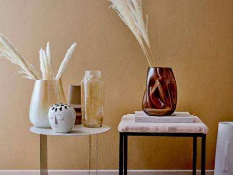 Ingolf Vase Brown Blumenvase Glas Braun - HomeDesign Knaus