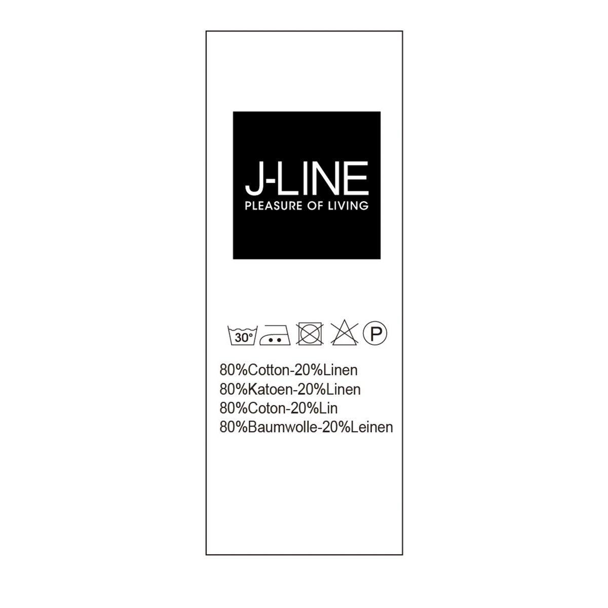 J-Line Plaid – Leinen – weiß – 150 x 0,5 cm - HomeDesign Knaus