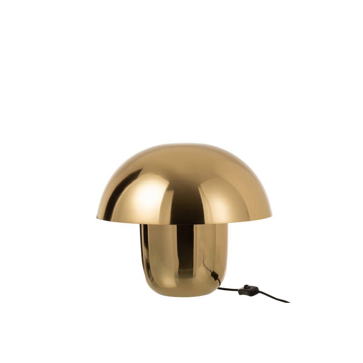 J-Line Tischleuchte Lampe Pilz Eisen Gold Klein 34cm - HomeDesign Knaus