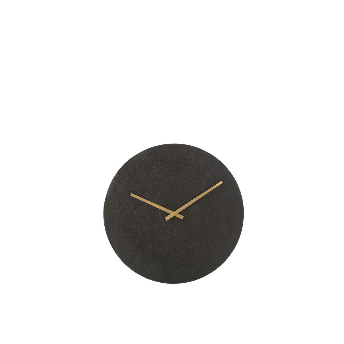 J-Line Uhr, rund, Metall, Schwarz, klein - HomeDesign Knaus