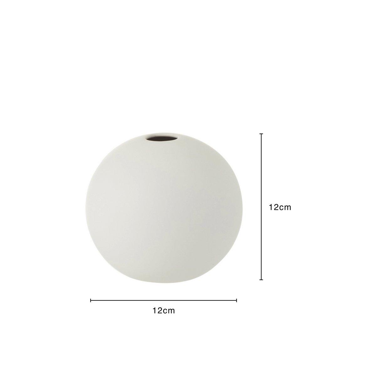 J-Line Vase Ball Keramik Mattweiß Klein - 11,50 cm hoch - HomeDesign Knaus