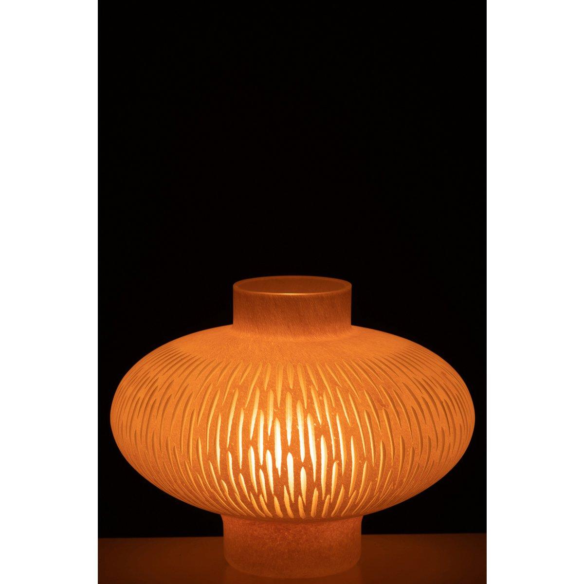J-Line Vase Stripe Ball Low Glas Hellrosa - 25,00 cm hoch - HomeDesign Knaus