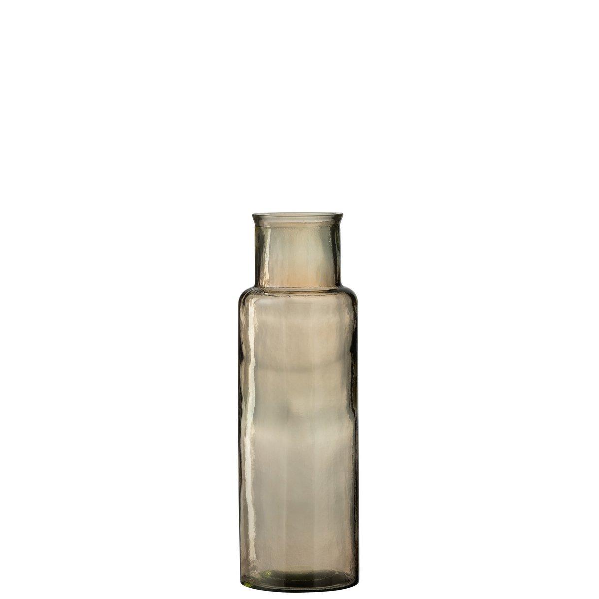 J-Line Vase Zylinderglas Hellbraun Mittel – 45,00 cm hoch - HomeDesign Knaus